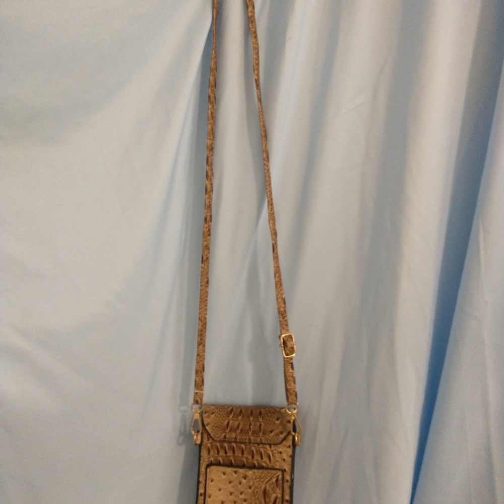 Elegant  Ostrich Beige Crossbody Bag